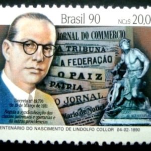 Selo postal COMEMORATIVO do Brasil de 1991 - C 1673 N