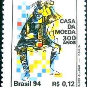 Selo postal do Brasil de 1994 Moedeiro