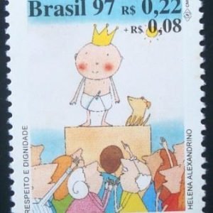 Selo postal do Brasil de 1997 Respeito e Dignidade