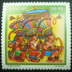 Selo postal do Brasil de 1981 Caboclinhos - C 1214 N