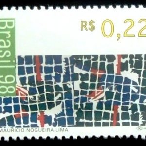 Selo postal do Brasil de1998 Mauricio Nogueira Lima NNogueira Lima