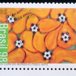 Selo postal do Brasil de 1998 Leda Catunda N