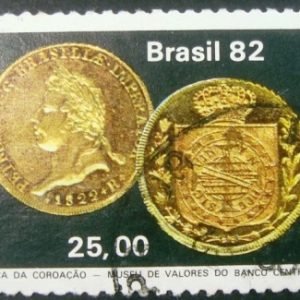 Selo postal do Brasil de 1982 Peça da Coroação - C 1278 U