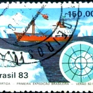 Selo postal do Brasil de 1983 Expedição Antártica - C 1309 U