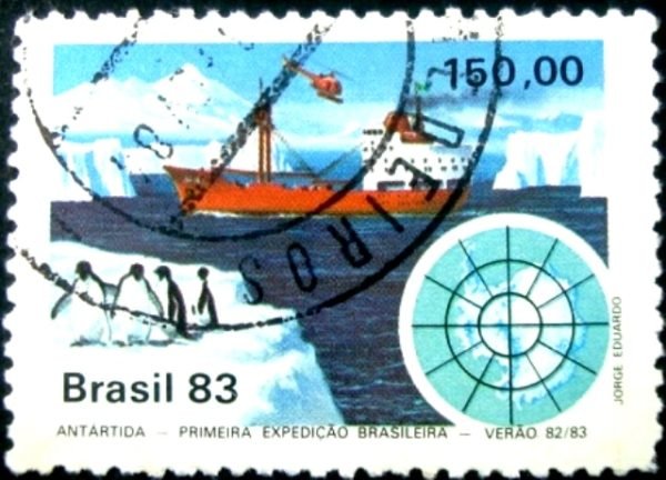 Selo postal do Brasil de 1983 Expedição Antártica - C 1309 U