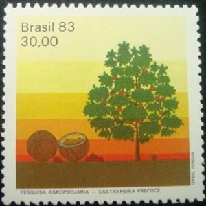 Selo postal do Brasil de 1983 Castanheira