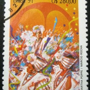 Selo postal do Brasil de 1991 Escola de Samba - C 1724 NCC