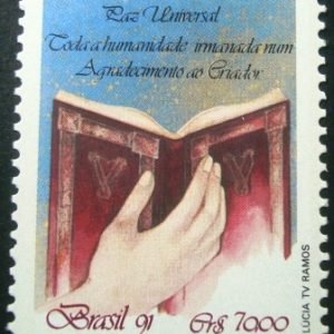 Selo postal de 1991 Dia Nacional de Ação de Graças