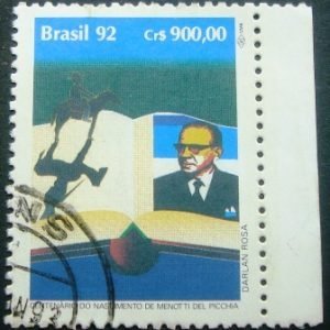 Selo postal do Brasil de 1992 Menotti Del Picchia