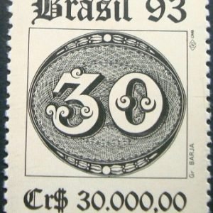Selo postal do Brasil de 1983 Olho-de-boi 30 réis
