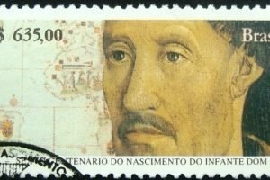 Selo postal do Brasil de 1994 Dom Henrique U
