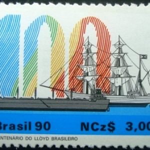 Selo postal do Brasil de 1990 Lloyd Brasileiro