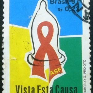 Selo postal do Brasil de 1997 AIDS