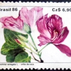 Selo postal do Brasil de 1986 Unha-de-vaca N