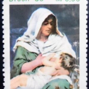 Selo postal do Brasil de 1986 Henrique Bernardelli N