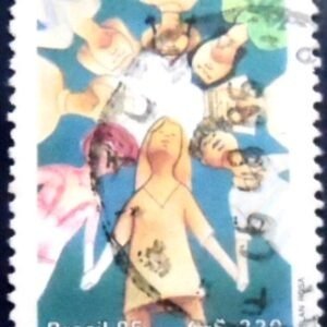 Imagem similar à do selo postal do Brasil de 1985 Juventude U