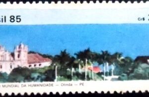 Selo postal do Brasil de 1985 Olinda N