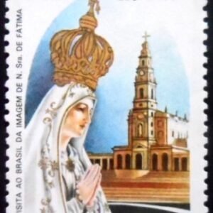 Selo postal do Brasil de 1987 N. S. Fátima N