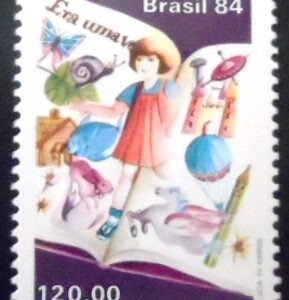 Selo postal do Brasil de 1984 Dia do Livro N
