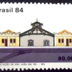 Selo postal do Brasil de 1984 Estação São João Del Rey M