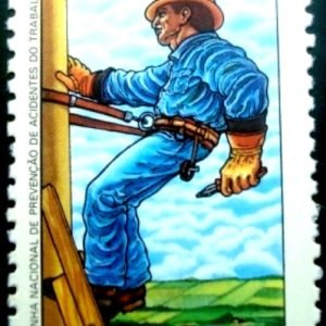Selo postal do Brasil de 1986 Prevenção de Acidentes