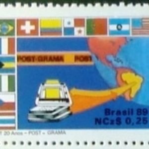 Selo postal COMEMORATIVO do Brasil de 1989 - C 1621 N