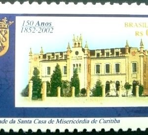 Selo postal do Brasil de 2002 Santa Casa de Misericórdia de Curitiba