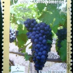 Selo postal do Brasil de 2009 Uvas Máximo U