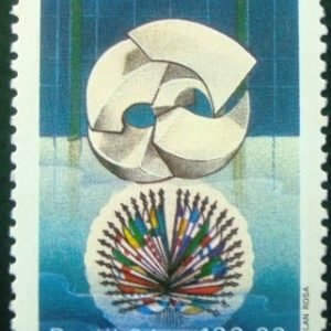 Selo postal do Brasil de 1984 Assembleia OEA