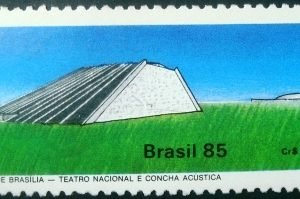Selo postal de 1985 Teatro Nacional