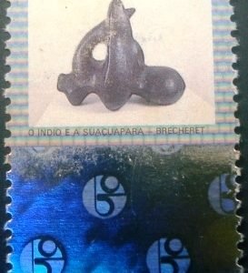 Selo postal do Brasil de 1989 O Índio e a Suaçuapara Brecheret