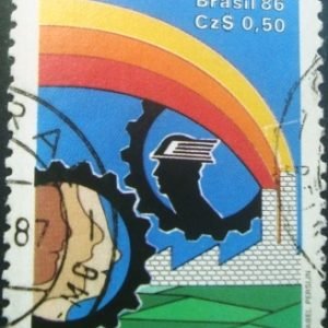 Selo postal COMEMORATIVO do Brasil de 1986 - C 1509 U