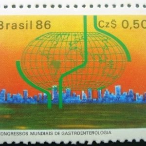 Selo postal do Brasil de 1986 Gastroenterologia