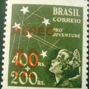 Selo postal do Brasil de 1944 Pró Juventude 20