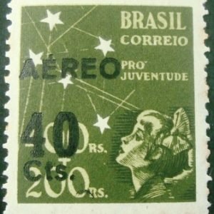 Selo postal do Brasil de 1944 Pró Juventude 40