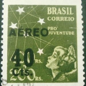 Selo postal do Brasil de 1944 Pró Juventude 40 - A 53 U