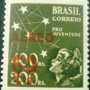 Selo postal AÉREO do Brasil de 1944 - A 54 M