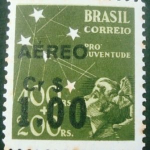 Selo postal AÉREO do Brasil de 1944 - A 55 M