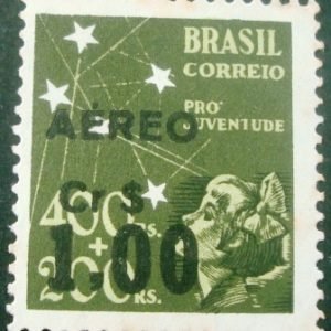 Selo postal AÉREO do Brasil de 1944 - A 55 N