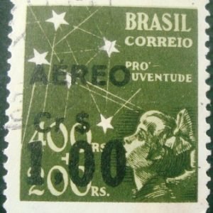 Selo postal AÉREO do Brasil de 1944 - A 55 U