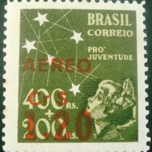 Selo postal AÉREO do Brasil de 1944 - A 56 M