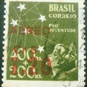 Selo postal AÉREO do Brasil de 1944 - A 56 U