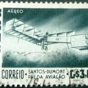 Selo postal AÉREO do Brasil de 1956 - A 80 U