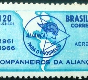 Selo postal do Brasil de 1966 Aliança para o Progresso - A 106 N