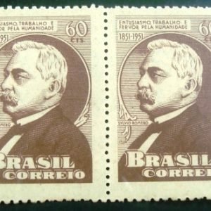 Par de selos postais de 1951 Silvio Romero