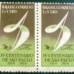 Par de selos postais COMEMORATIVOS do Brasil 1953 - C 294 M