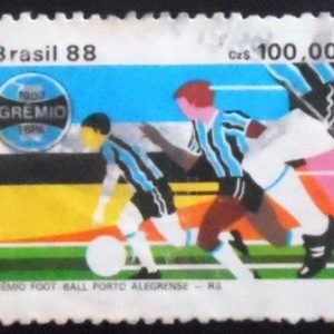 Selo postal do Brasil de 1988 Grêmio Foot Ball