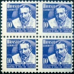 Quadra de selos postais do Brasil Padre Damião H3