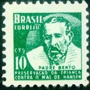 Selo postal do Brasil de 1958 Padre Bento H 6 N