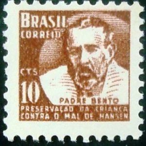 Selo postal do Brasil de 1962 Padre Bento H 8 M